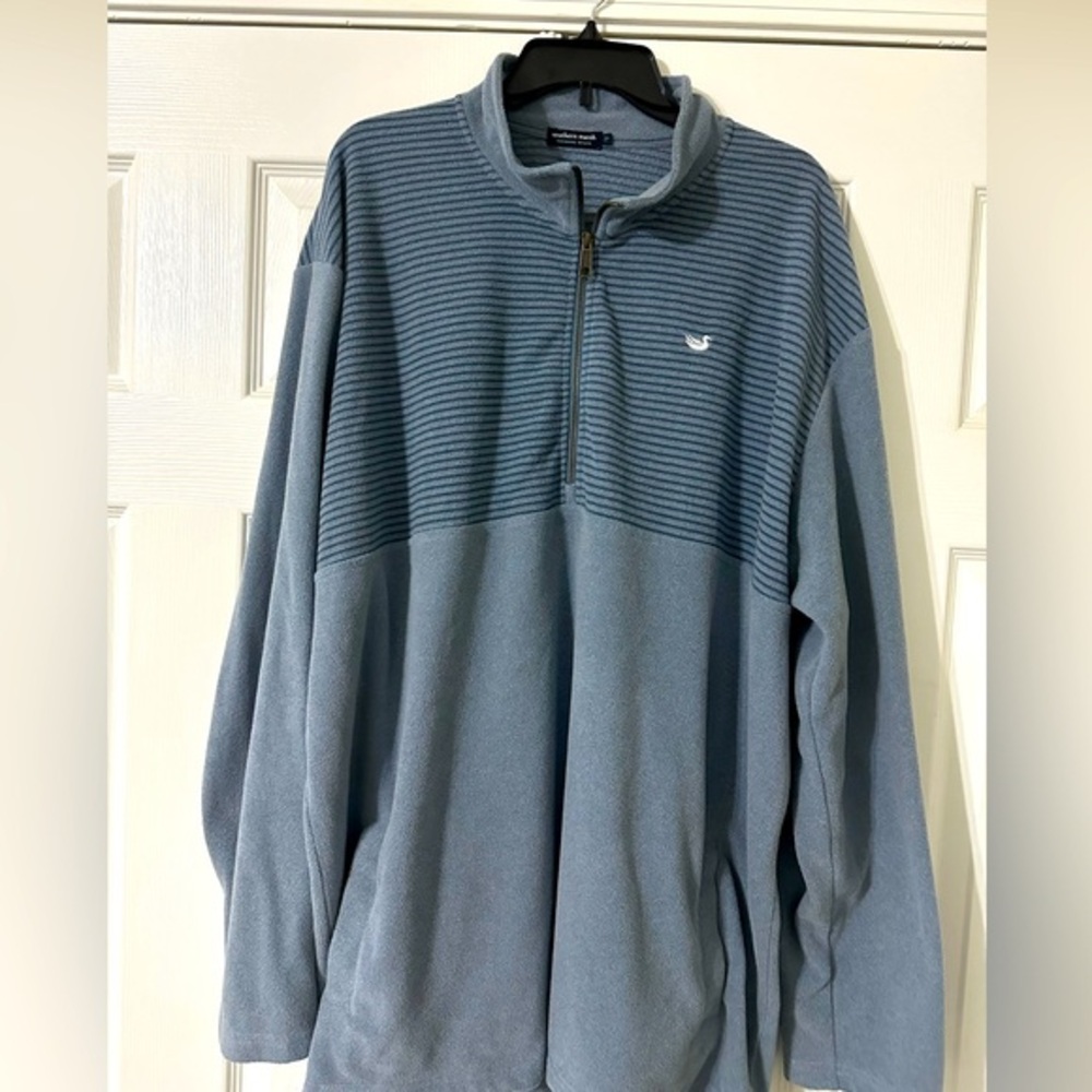 Men's Southern Marsh Blue Half-Zip fleece 3XL